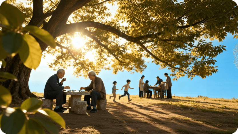 实现多代人居住同一片区